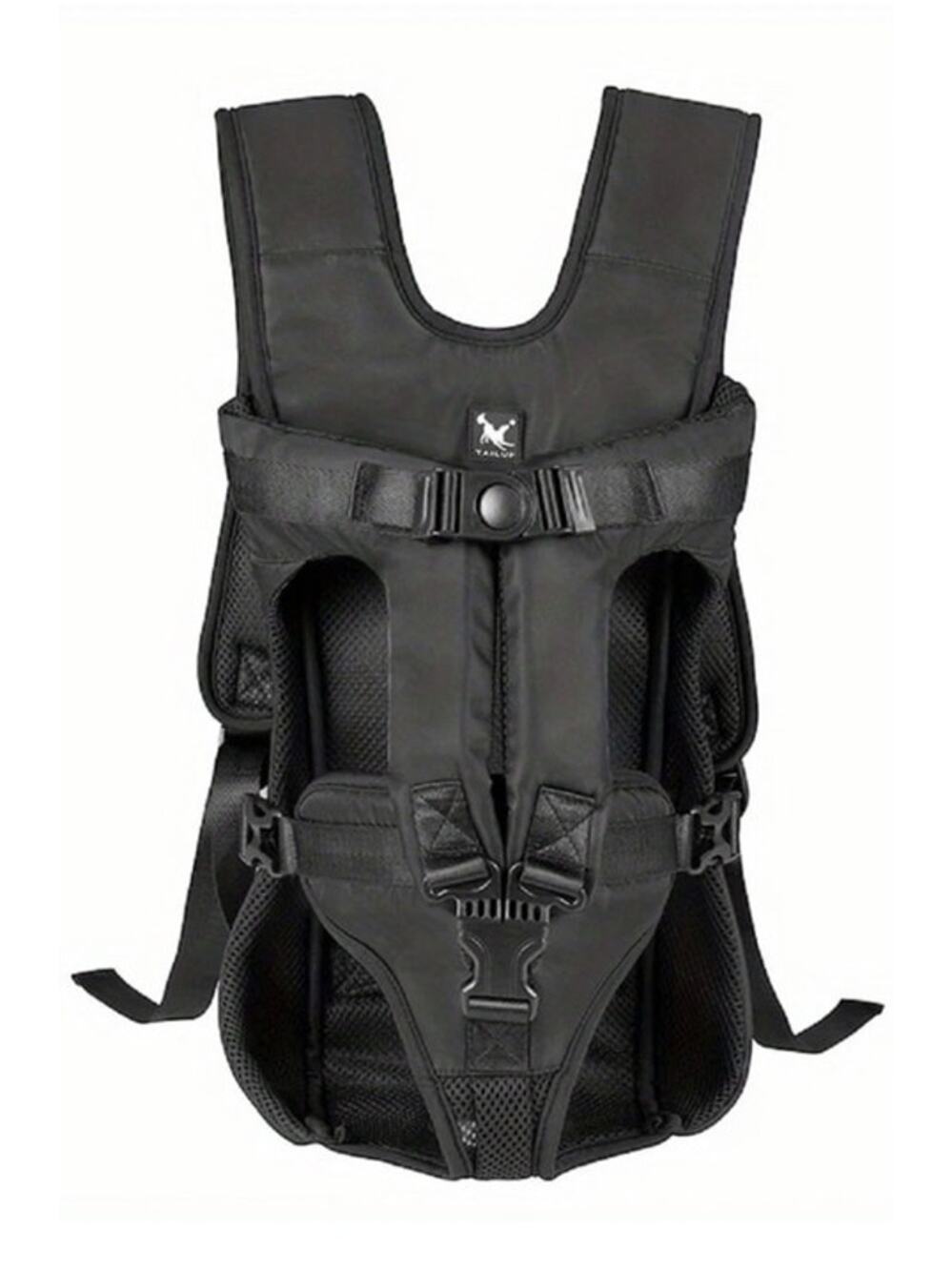 Dog Front Dog Carrier Backpack Lightweight Adjustable Black Size XL